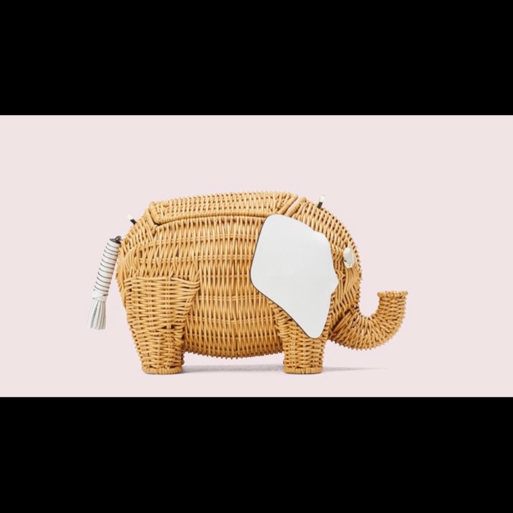 Kate Spade Large Wicker Elephant Purse